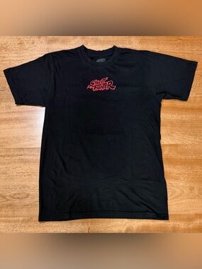 Street Fighter - Men’s “Hadoken!” Graphic T-Shirt | Black+Red+White | Size M